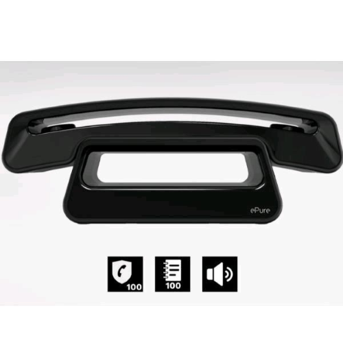 ALCATEL EPURE 3 ICONIC TELEFONO CORDLESS DECT GAP DAL DESIGN ICONICO NERO